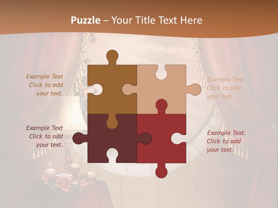 Obrus Wiktoria Czerwony PowerPoint Template