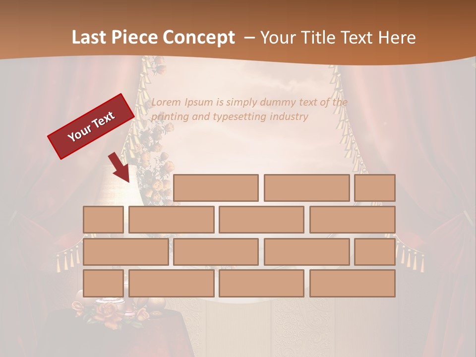 Obrus Wiktoria Czerwony PowerPoint Template