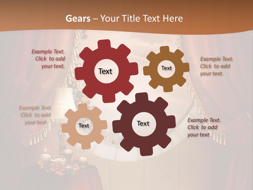 Obrus Wiktoria Czerwony PowerPoint Template