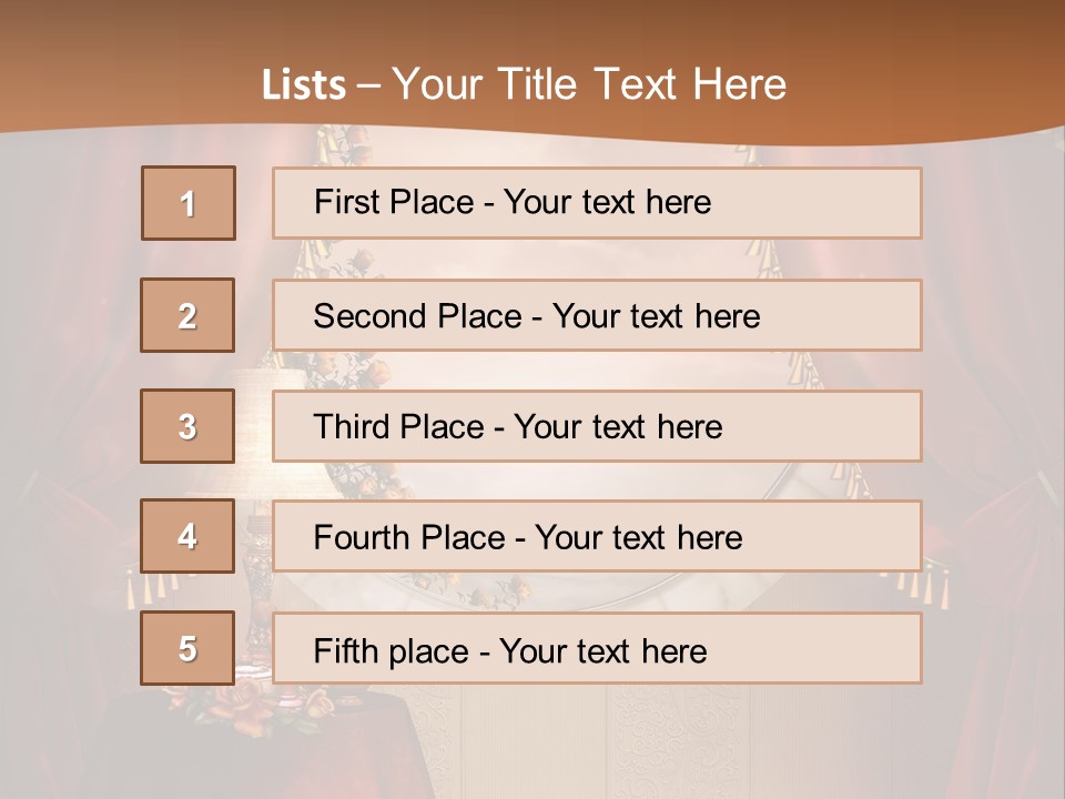 Obrus Wiktoria Czerwony PowerPoint Template