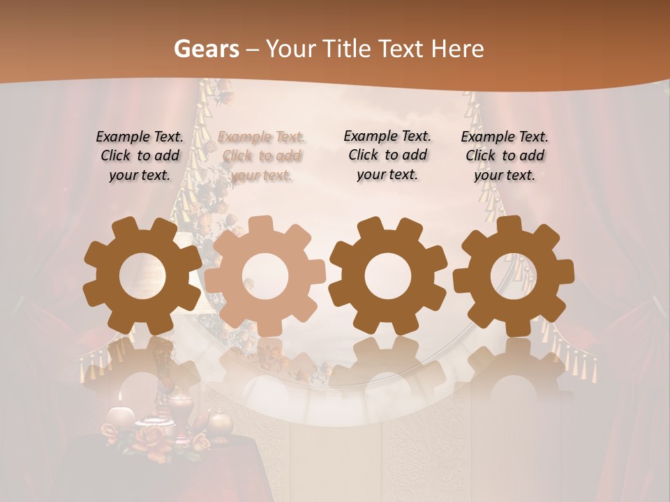 Obrus Wiktoria Czerwony PowerPoint Template