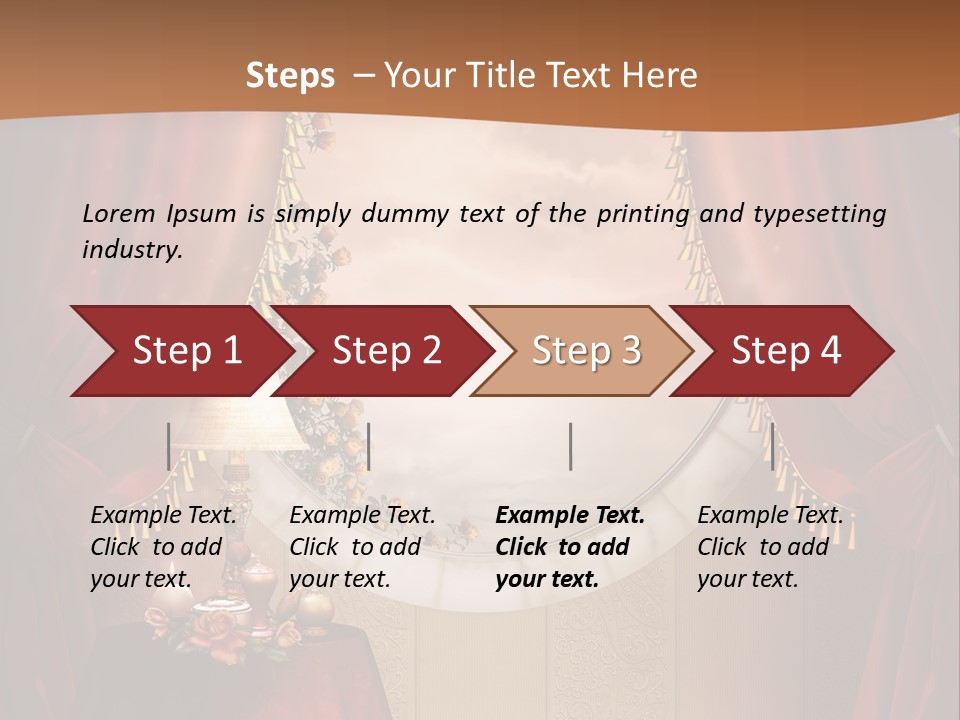 Obrus Wiktoria Czerwony PowerPoint Template