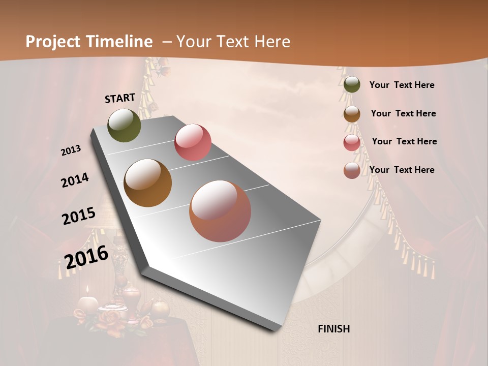 Obrus Wiktoria Czerwony PowerPoint Template