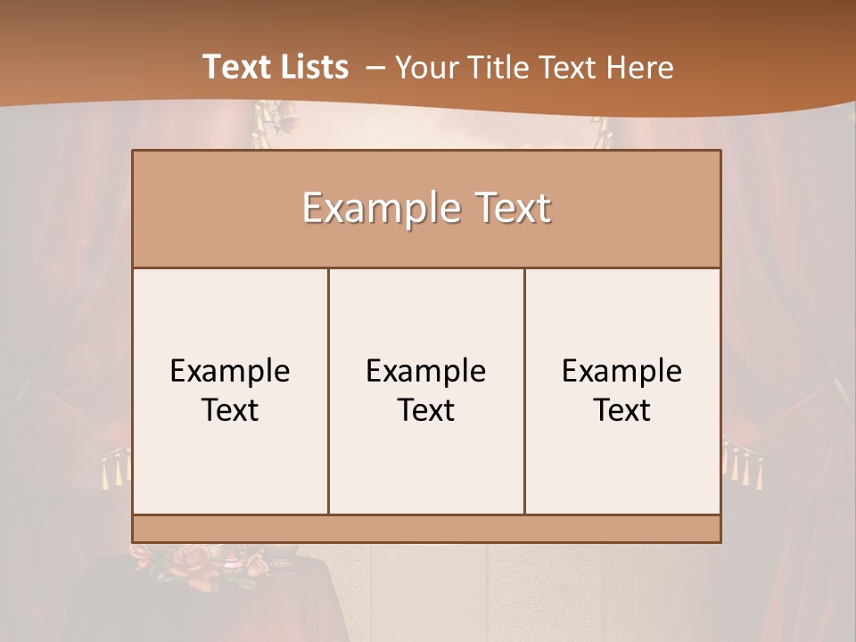 Obrus Wiktoria Czerwony PowerPoint Template
