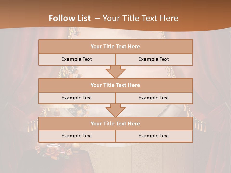 Obrus Wiktoria Czerwony PowerPoint Template