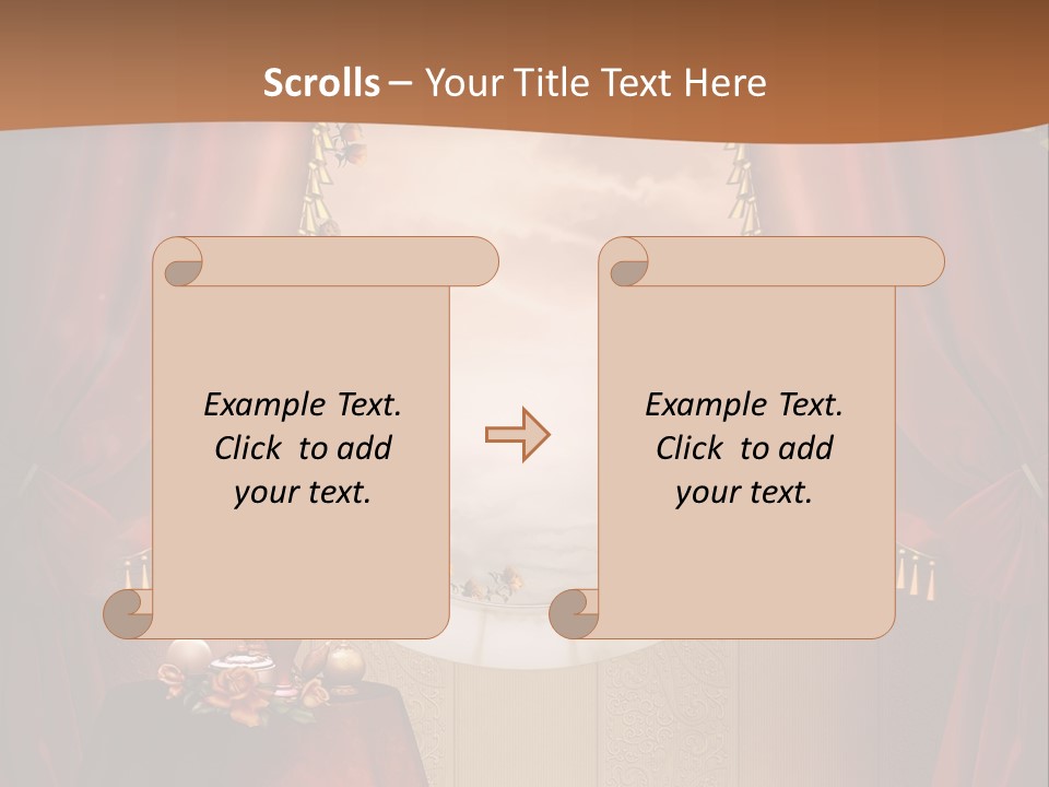 Obrus Wiktoria Czerwony PowerPoint Template