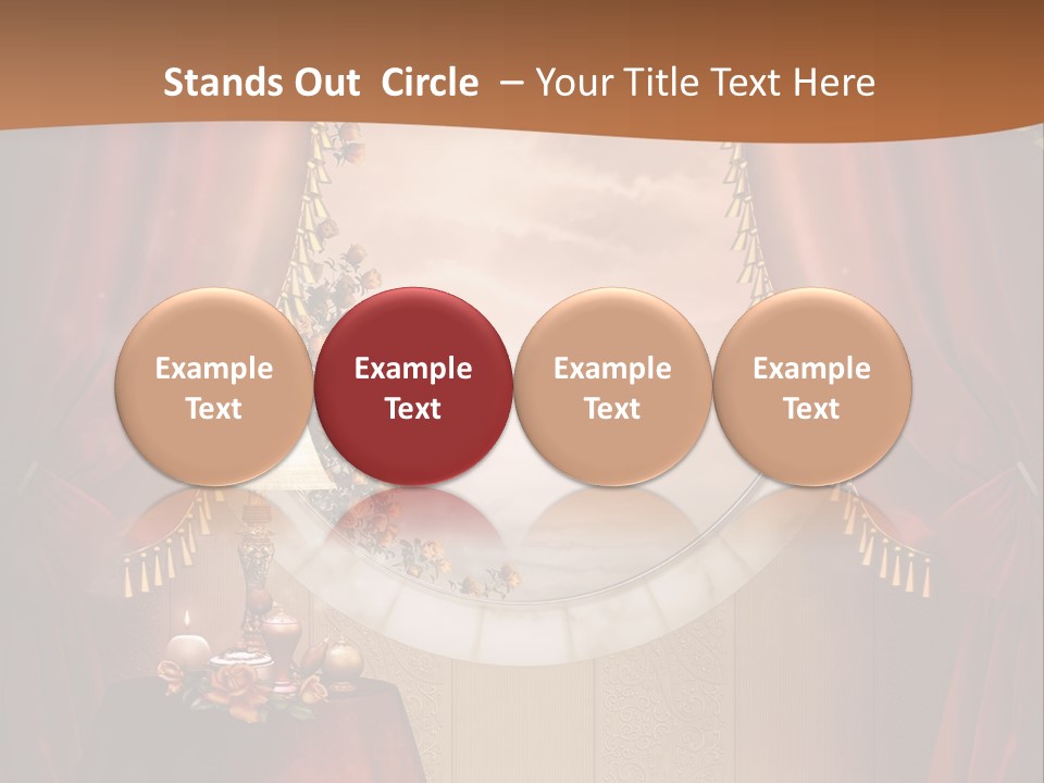 Obrus Wiktoria Czerwony PowerPoint Template