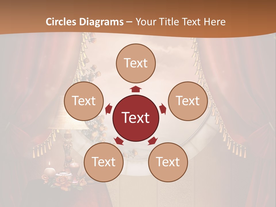 Obrus Wiktoria Czerwony PowerPoint Template