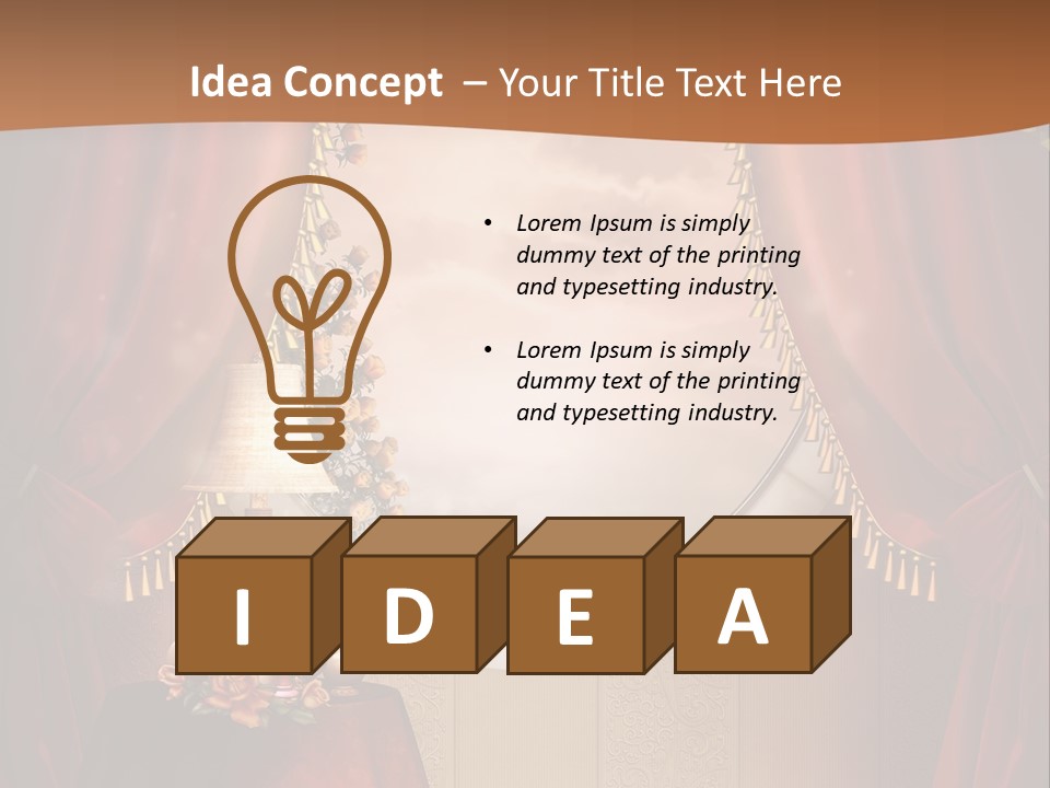 Obrus Wiktoria Czerwony PowerPoint Template