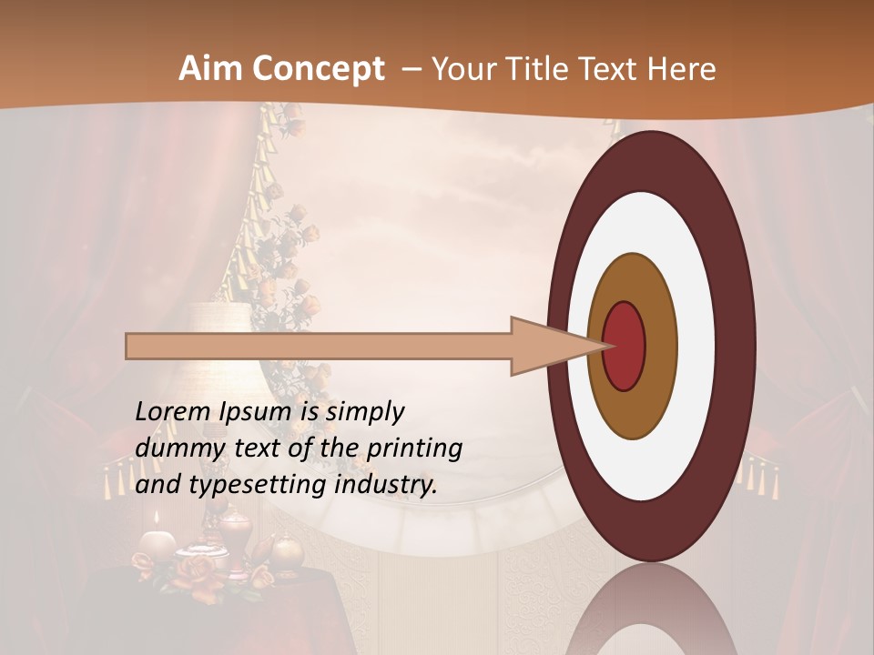 Obrus Wiktoria Czerwony PowerPoint Template