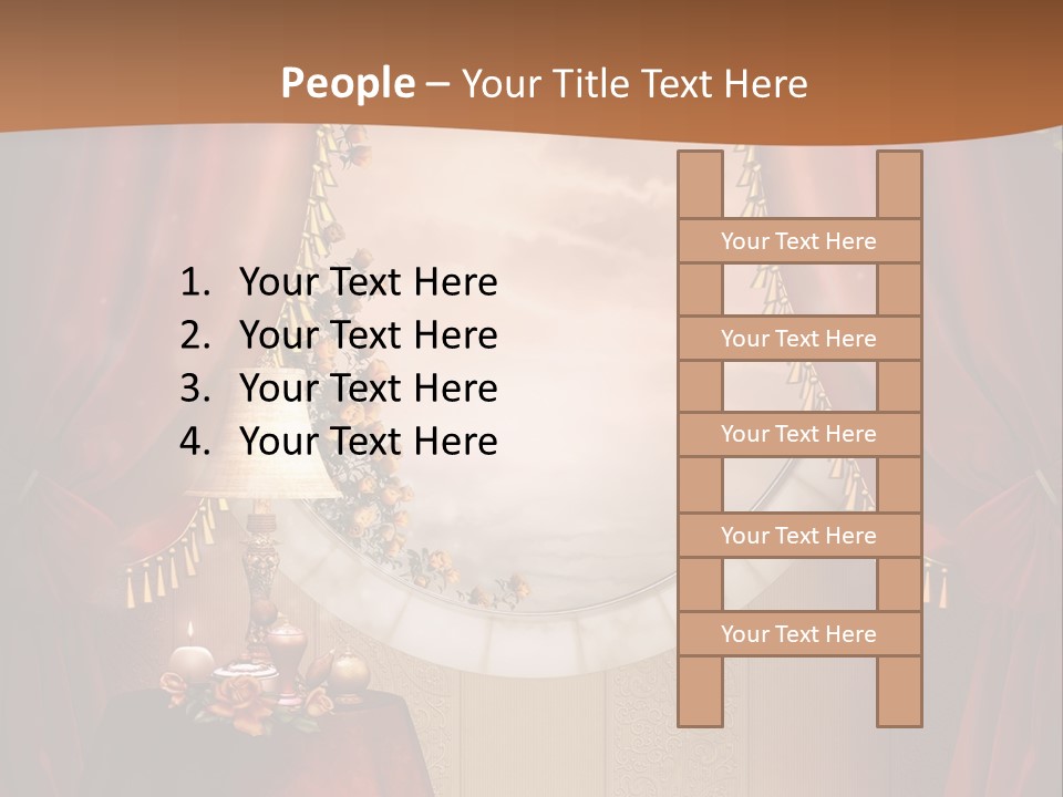 Obrus Wiktoria Czerwony PowerPoint Template