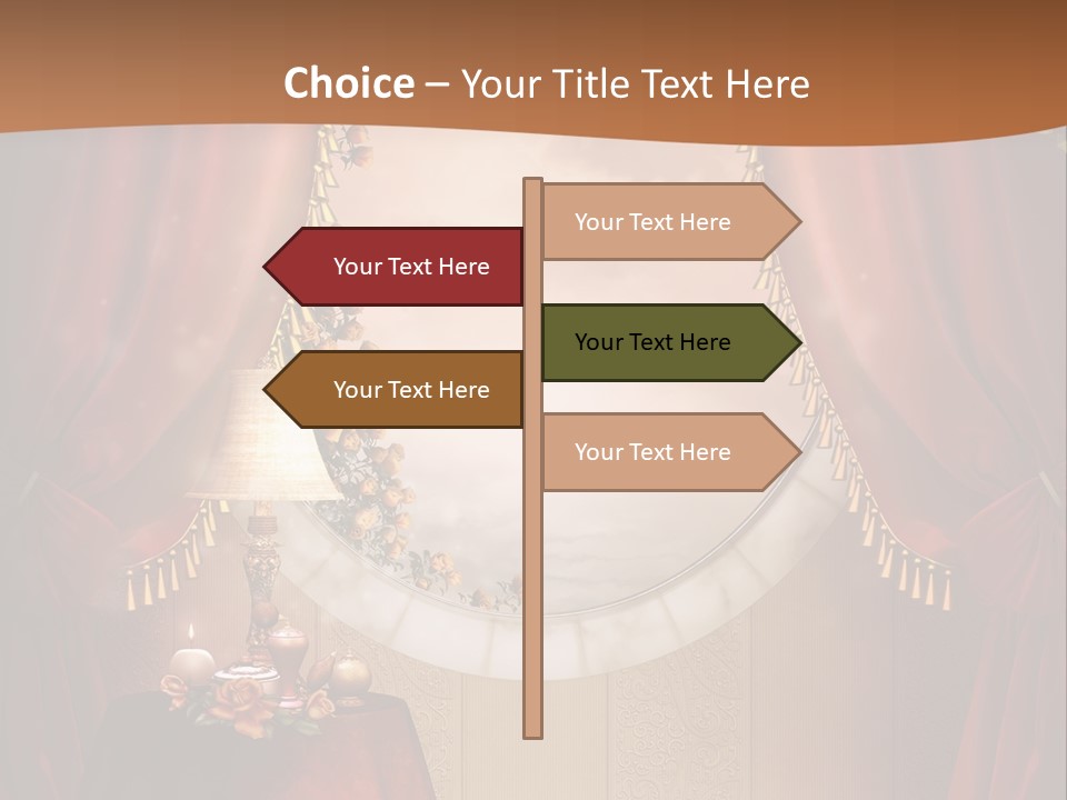 Obrus Wiktoria Czerwony PowerPoint Template