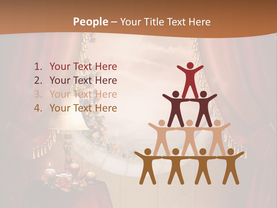 Obrus Wiktoria Czerwony PowerPoint Template