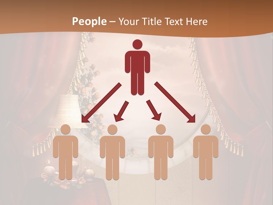 Obrus Wiktoria Czerwony PowerPoint Template