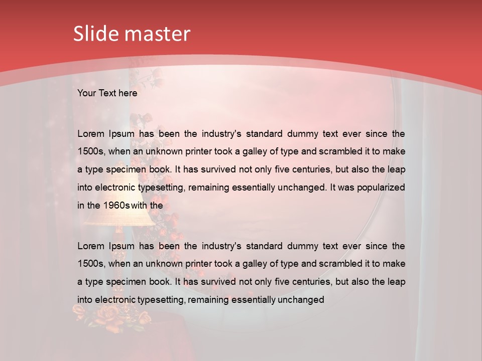 Pok Czerwony Obrus PowerPoint Template