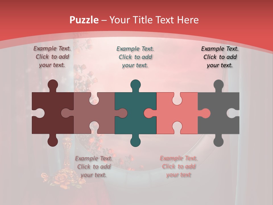 Pok Czerwony Obrus PowerPoint Template