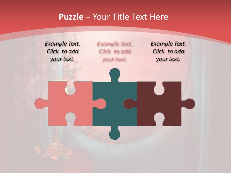 Pok Czerwony Obrus PowerPoint Template