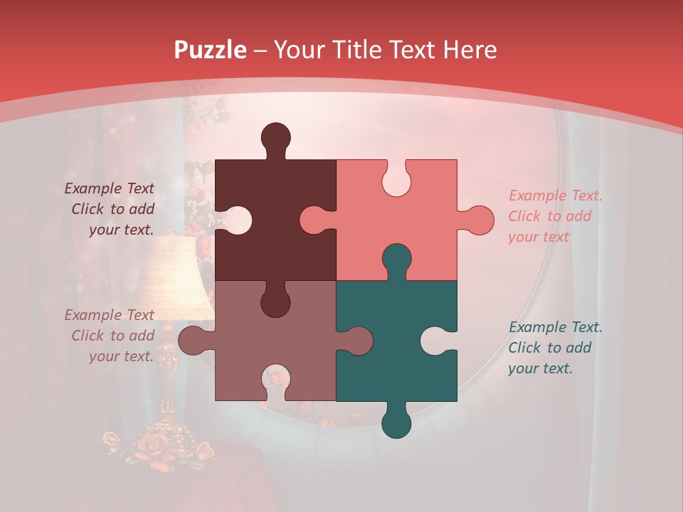 Pok Czerwony Obrus PowerPoint Template