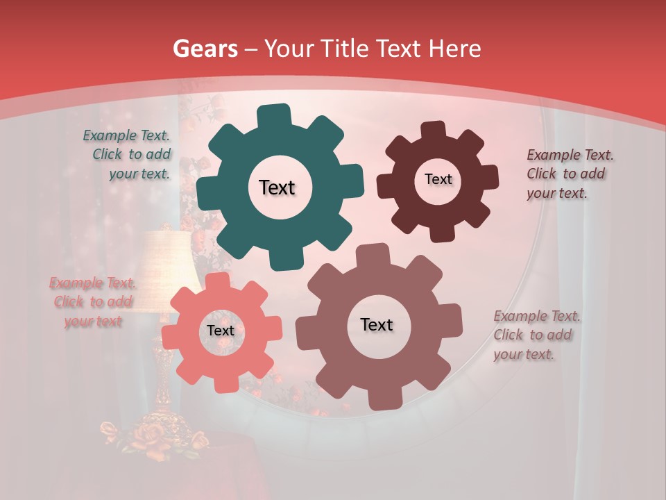 Pok Czerwony Obrus PowerPoint Template