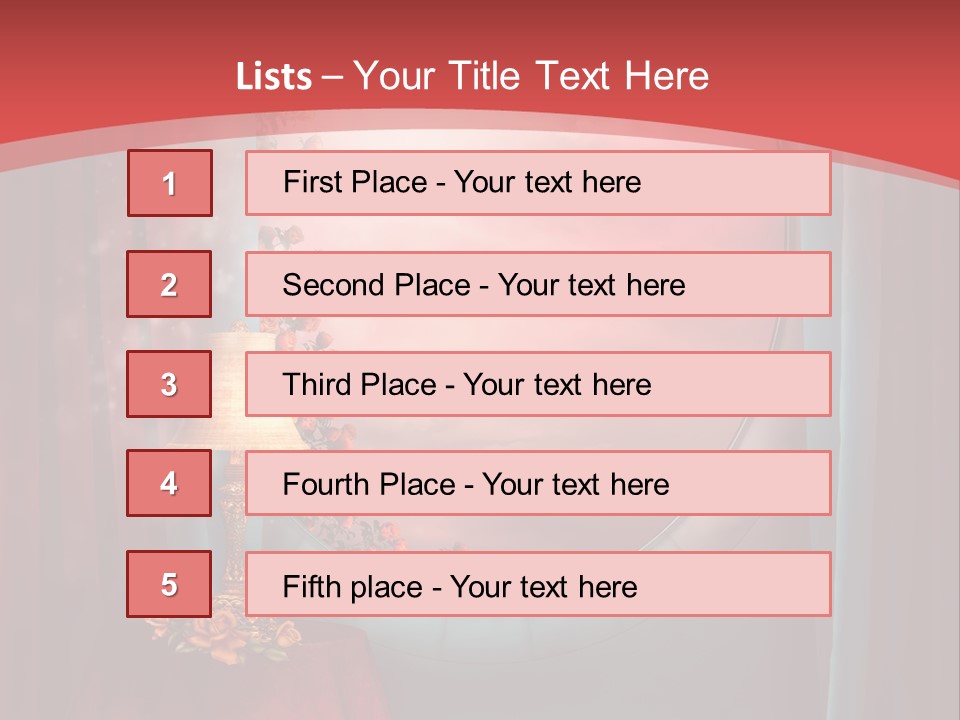 Pok Czerwony Obrus PowerPoint Template