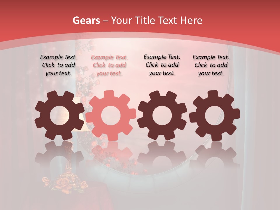 Pok Czerwony Obrus PowerPoint Template