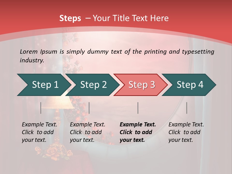Pok Czerwony Obrus PowerPoint Template
