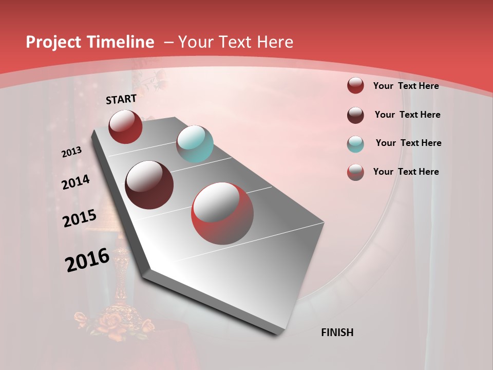 Pok Czerwony Obrus PowerPoint Template