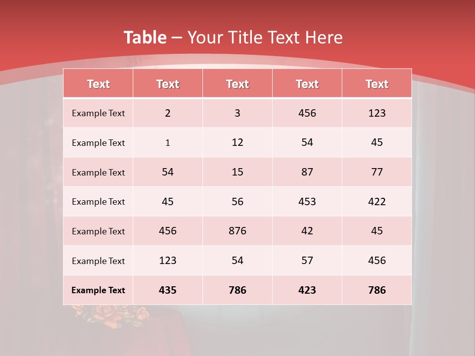 Pok Czerwony Obrus PowerPoint Template