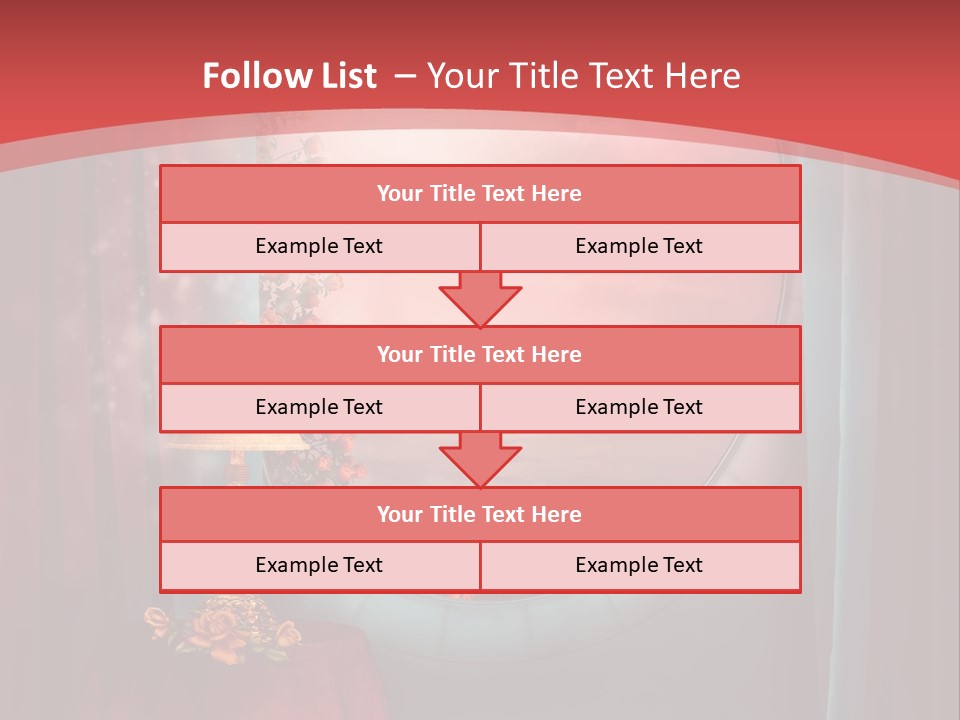 Pok Czerwony Obrus PowerPoint Template