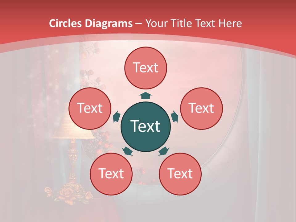 Pok Czerwony Obrus PowerPoint Template