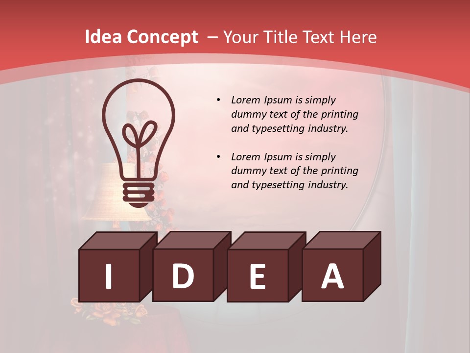 Pok Czerwony Obrus PowerPoint Template