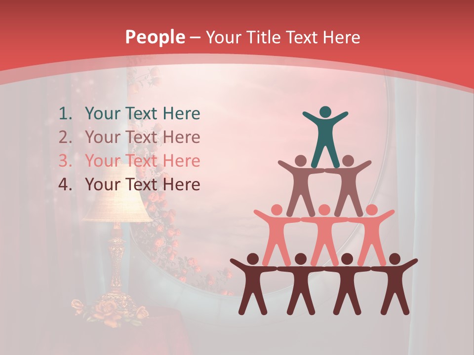 Pok Czerwony Obrus PowerPoint Template