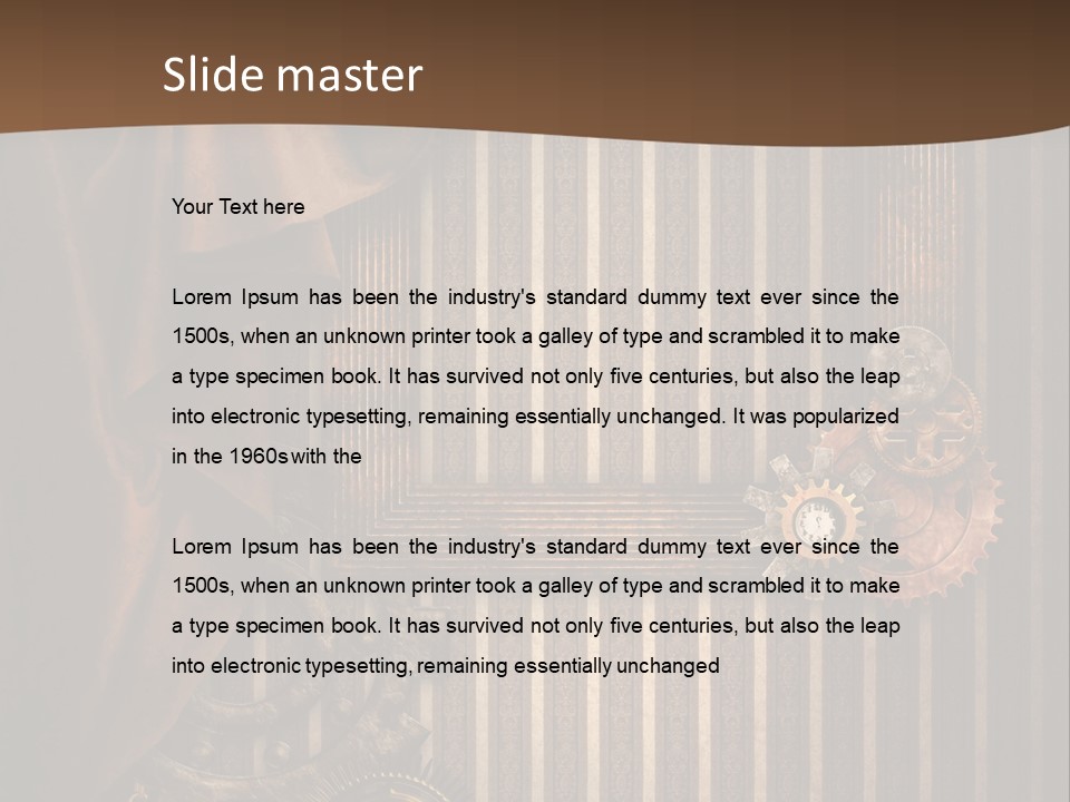 Koronka Retro Zegar PowerPoint Template