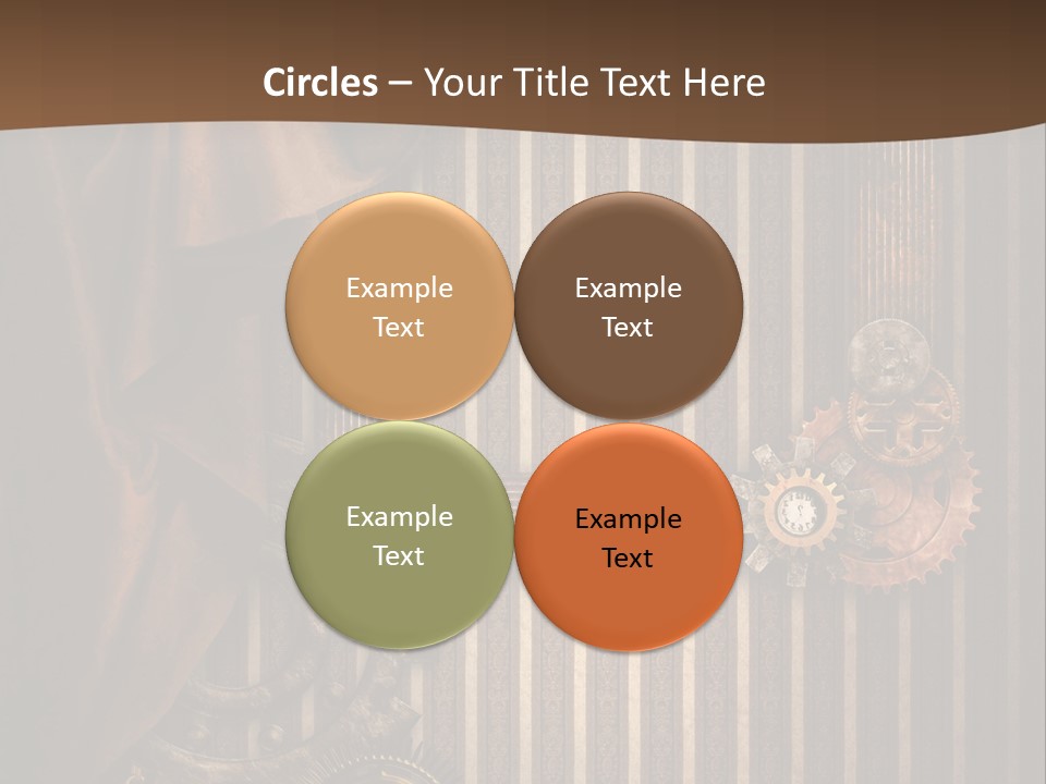 Koronka Retro Zegar PowerPoint Template