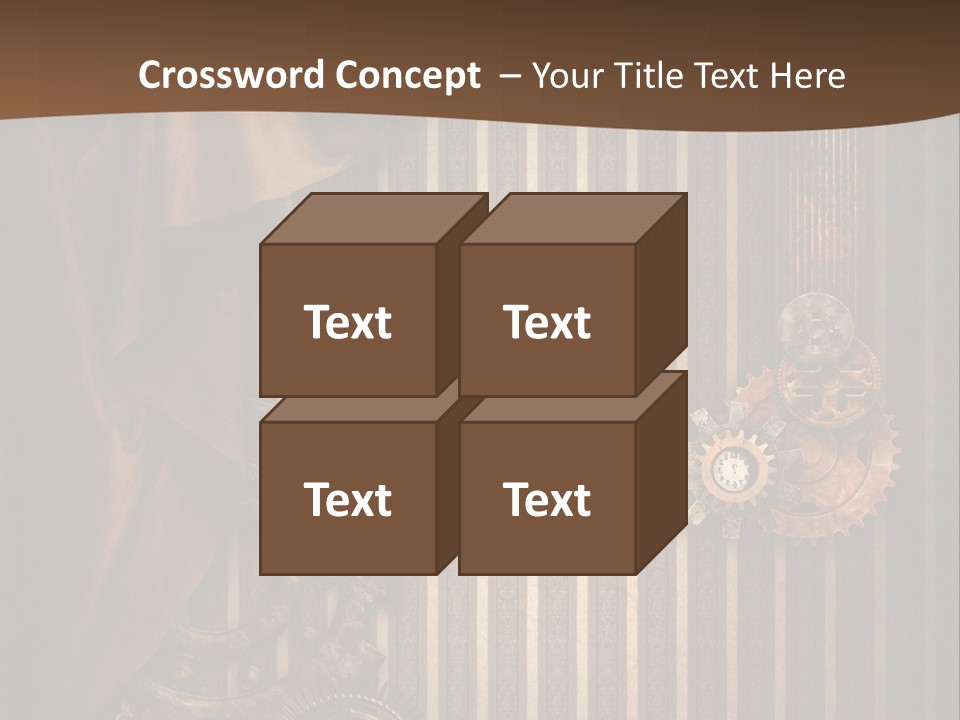 Koronka Retro Zegar PowerPoint Template