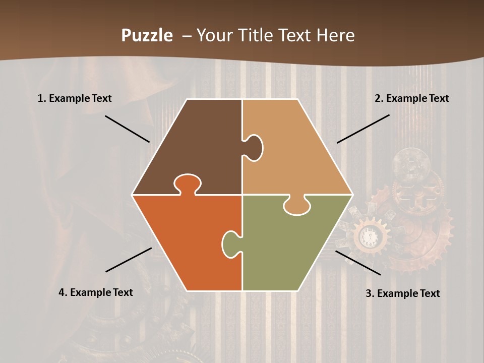 Koronka Retro Zegar PowerPoint Template