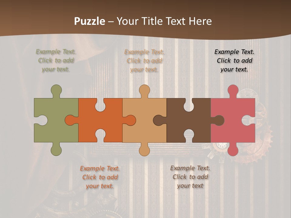 Koronka Retro Zegar PowerPoint Template