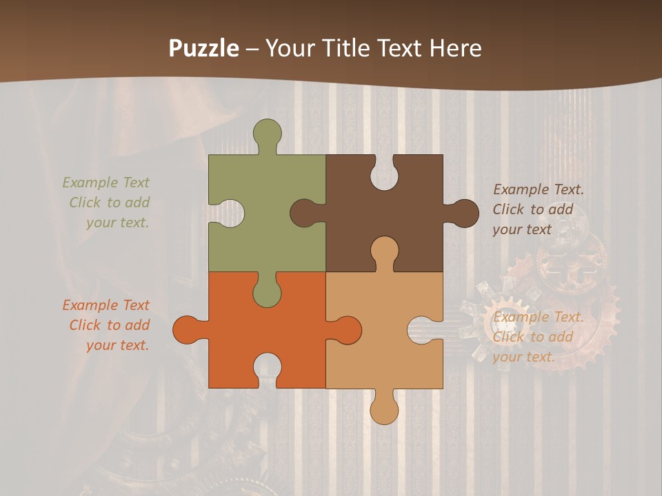 Koronka Retro Zegar PowerPoint Template