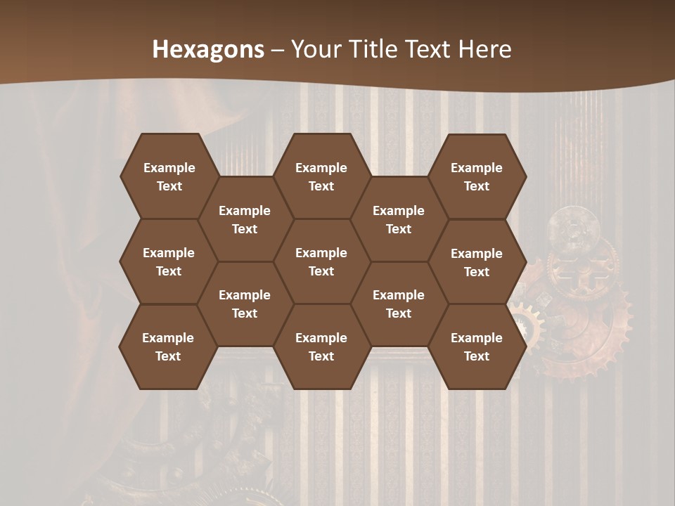 Koronka Retro Zegar PowerPoint Template