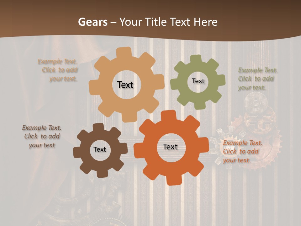 Koronka Retro Zegar PowerPoint Template