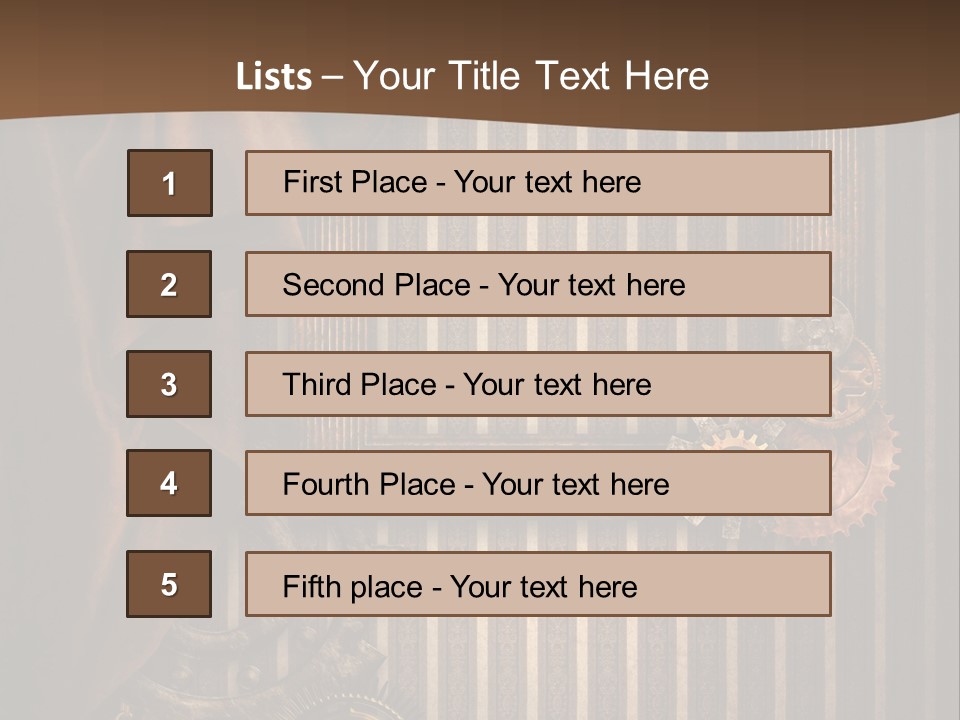 Koronka Retro Zegar PowerPoint Template