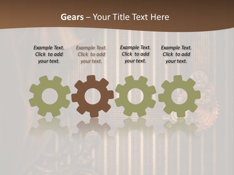 Koronka Retro Zegar PowerPoint Template