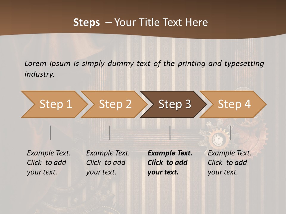 Koronka Retro Zegar PowerPoint Template