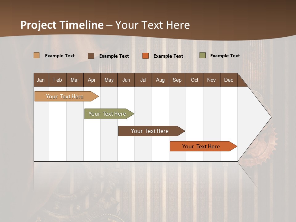 Koronka Retro Zegar PowerPoint Template