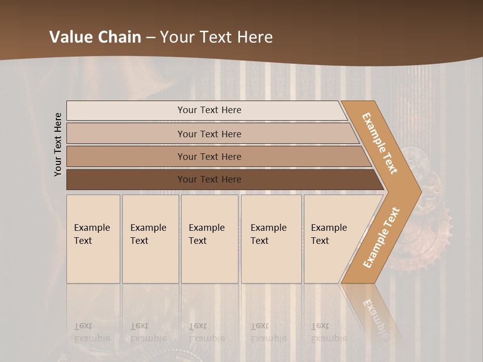 Koronka Retro Zegar PowerPoint Template