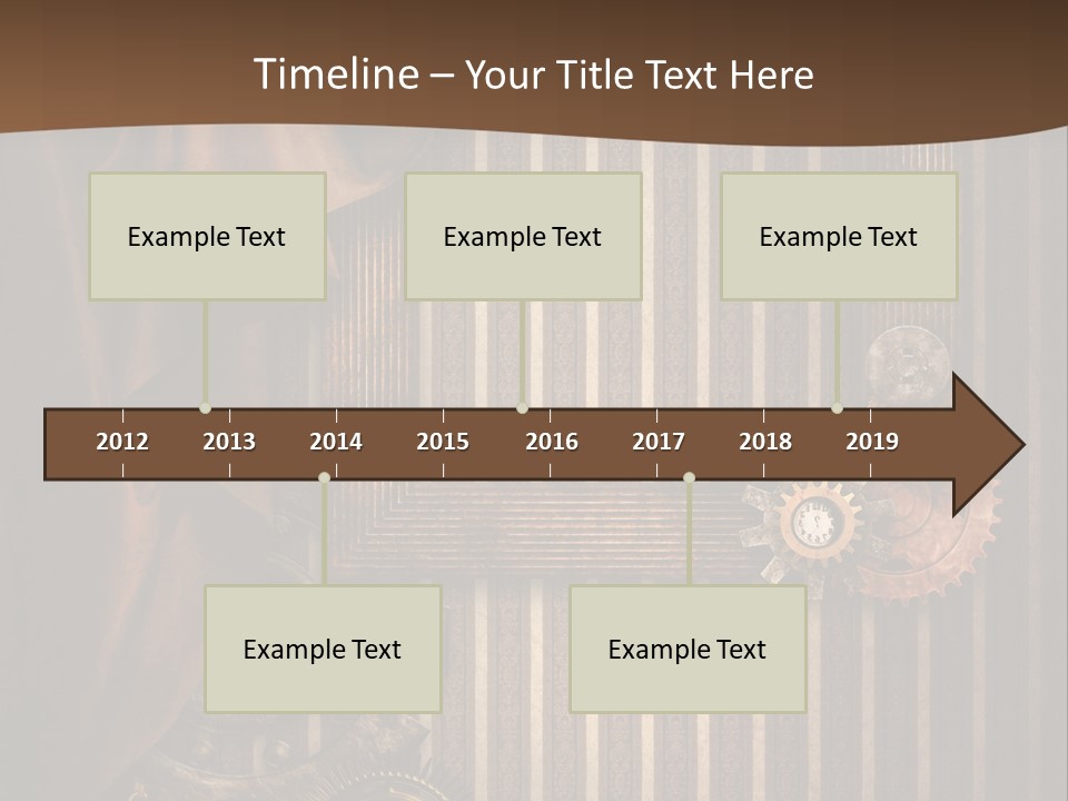 Koronka Retro Zegar PowerPoint Template