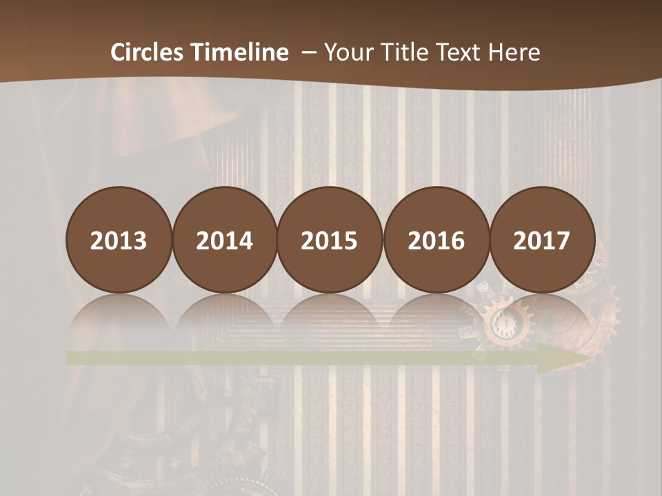 Koronka Retro Zegar PowerPoint Template