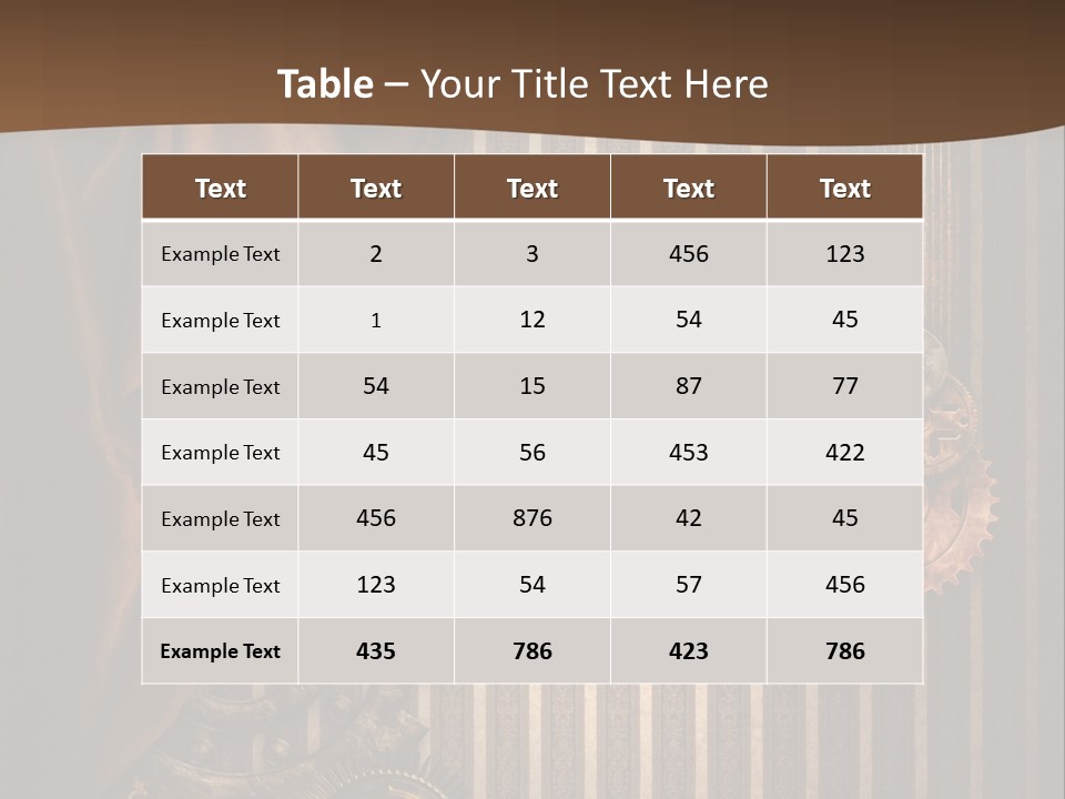 Koronka Retro Zegar PowerPoint Template