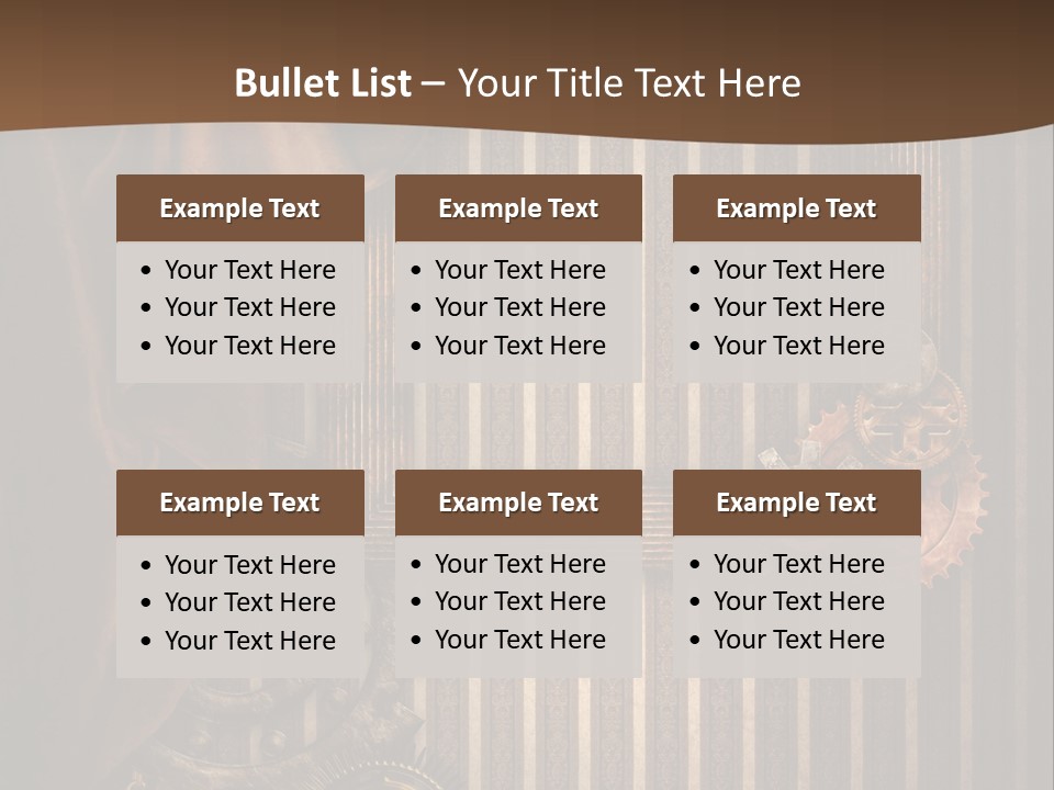Koronka Retro Zegar PowerPoint Template