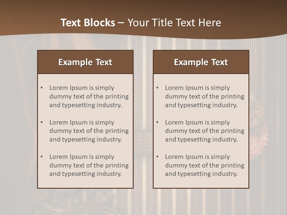 Koronka Retro Zegar PowerPoint Template